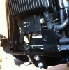 Installation on California spec bike with charcoal canister bracket